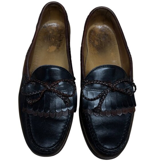 Allen Edmonds Men's Woodstock Black & Brown Leather Tassel Loafers Size 8 - Picture 4 of 8